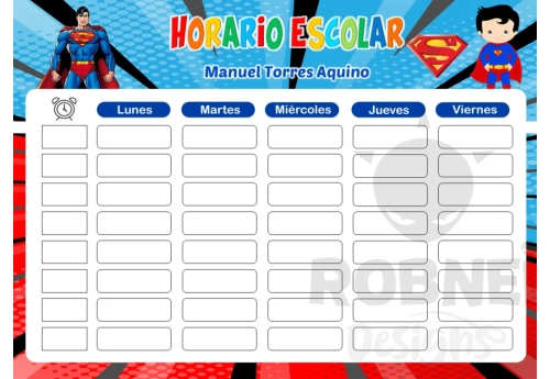 Superman Horario Escolar